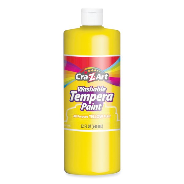Cra-Z-Art Washable Tempera Paint, Yellow, 32 oz Bottle 760096